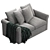 Harlanda 2-Seat Sofa: Elegant & Compact 3D model small image 5