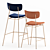 Retro Chic Metal Stool Set 3D model small image 5