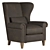 Elegant Malonne Armchair 3D model small image 1