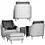 Sophisticated Everett Chair - West Elm 3D model small image 6