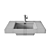 KHROMA 327651000 Ceramic Washbasin 3D model small image 2