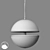Elegant Crescent Pendant Light 3D model small image 2