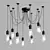 Elegant 10-Light Cable Chandelier 3D model small image 2