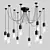 Elegant 10-Light Cable Chandelier 3D model small image 5