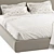 MEDEA Double Bed with Upholstered Headboard - Modern & Comfortable 3D model small image 4