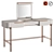 Bamboo Dressing Table: Modern Style with Mirror & Drawers 3D model small image 1
