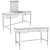 Bamboo Dressing Table: Modern Style with Mirror & Drawers 3D model small image 6