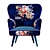 Pomegranate Blues Gobelin Armchair: Timeless Elegance 3D model small image 2