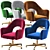 Modern Fayette Swivel Desk Chair 3D model small image 2