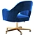 Modern Fayette Swivel Desk Chair 3D model small image 3