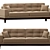 Foster: Comfortable and Versatile Sofa 3D model small image 1