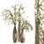 Eco Chic: Green Branch in Wooden Vase 3D model small image 1