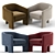 Effie Tripod Armchair: Sleek and Stylish Design 3D model small image 2