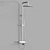 Adjustable Height Shower Bath System 3D model small image 2