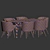 Elegant Dining Set 102: Stylish, Versatile, and Durable 3D model small image 6