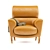 Luxury Leather Lounge Armchair 3D model small image 2