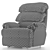 Comfy Recliner Sofa: Single Seater 3D model small image 4