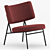 Sleek Coco Lounge Chair 3D model small image 1