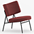 Sleek Coco Lounge Chair 3D model small image 6