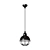 Elegant Black Pendant Lamp 3D model small image 1