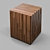 Modern Menorca Side Table: Walnut Finish, Reeded Design 3D model small image 1