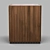 Modern Menorca Side Table: Walnut Finish, Reeded Design 3D model small image 2