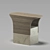 Elegant Spruce & Marble Side Table 3D model small image 1