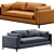 Modern Four Hands Sofa: Bennett Moon 3D model small image 3