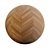 Teak Chevron Wood Tile 3D model small image 6