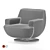 Muffa Armchair: Modern Elegance by BORG 3D model small image 2
