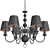 Luxurious KM0837P-6 Newport Chandelier 3D model small image 2