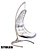 Eco-Rattan Petal Hanging Chair 3D model small image 3