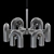 Fanny 12 - Designer LED Chandelier 3D model small image 4