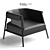 Elegant Liza Armchair 3D model small image 1