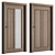 Rustic Charm: Wooden Front Door Set 3D model small image 1