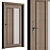 Rustic Charm: Wooden Front Door Set 3D model small image 2