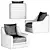 Modern Quincy Armchair: Sleek Design & Superior Comfort 3D model small image 5