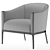 Thaddeus Barrelback Armchair: Sleek and Stylish 3D model small image 5