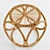 Caroline Rattan Stool: Geometric Woven Seat 3D model small image 4