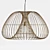 Brass Wire Cosmos Pendant Light 3D model small image 1