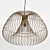 Brass Wire Cosmos Pendant Light 3D model small image 2