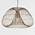 Brass Wire Cosmos Pendant Light 3D model small image 5