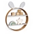 Adorable Rabbit Kids Rack: Zara Home 3D model small image 1