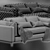 Elegant Four Hands Sofa 3D model small image 4