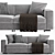 Molteni & C Turner 2-Seat Sofa: Elegant and Comfortable 3D model small image 2