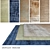 Luxury Silk and Wool Carpets 5pcs 3D model small image 1