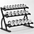 Durable Metal Gym Dumbbell Set 3D model small image 1