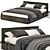 Elegant Dark Gray Poliform Bed 3D model small image 1