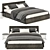 Elegant Dark Gray Poliform Bed 3D model small image 2