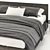 Elegant Dark Gray Poliform Bed 3D model small image 3